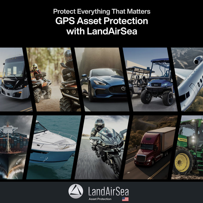 LandAirSea Overdrive GPS Tracker, Extended Battery, Waterproof, Magnetic. Equipment, Vehicles, and More. Full Global Coverage.